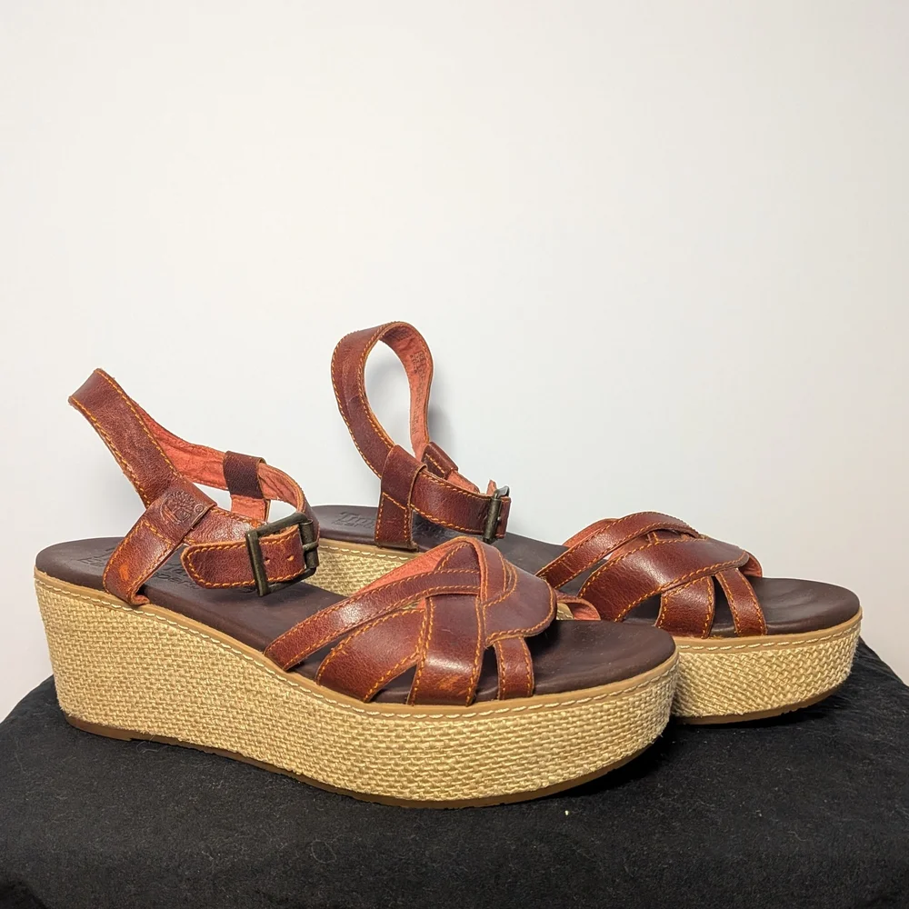 Brown Wedge Sandals